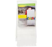 Charles Craft Maxton Velour Guest Towel 14 Count 12 x 19.5-inch-White, Other, Multicoloured, 3.9 x 13.43 x 24.86 cm