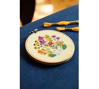 DMC Cross Stitch Kit Mediterranean Garden by Celeste Johnston – 14.5 cm, Intermediate – 1 Set