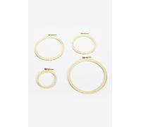DMC MP001/105 Yellow Round Embroidery Drums, Wood, Yellow, 10.5 x 1.5 x 10.5 cm