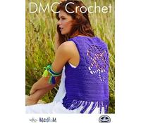 DMC Natura Medium Aran Crochet Pattern - Waistcoats Pattern