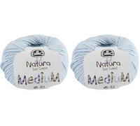 DMC Natura Medium Yarn, 100% Cotton, Colour (07), 50g (Pack of 2)