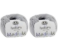 DMC Natura Medium Yarn, 100% Cotton, Grey (120), 50g (Pack of 2)