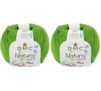 DMC Natura Yarn, 100% Cotton, Chartreuse (N48), 50g (Pack of 2)