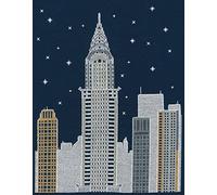 DMC New York by Night Kit, Includes Aida Fabric, Needle, Stranded Cotton Threads and Instructions