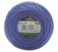 DMC 116 8-798 Pearl Cotton Thread Balls, Dark Delft Blue, Size 8