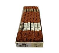 DMC Pearl Cotton Skeins Size 5 - 27.3 Yards-Dark Coffee Brown/ Sold as a pack of 12