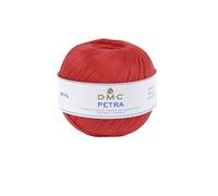 DMC Petra Yarn, 100% Cotton, Bright Red (5666), Size 5