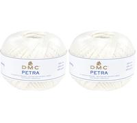 DMC Petra Yarn, 100% Cotton, Off White (54460), Size 5 (Pack of 2)