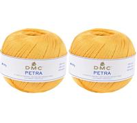 DMC Petra Yarn, 100% Cotton, Yellow (5742), Size 5 (Pack of 2)