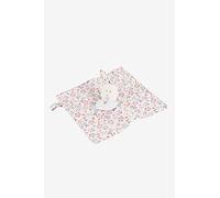 DMC - Rabbit embroidery comforter - Folk collection - Cross stitch, Aida fabric 7pts/cm | Personalise: name, patterns, date of birth - Unique and personal baby gift idea for a girl/boy