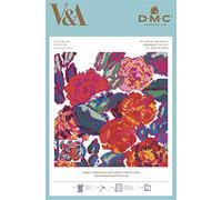 DMC Red Roses Cross Stitch Kit, Includes 5.5 pts/cm White Aida, Needle, Stranded Cotton Embroidery Thread and Cross Stitch Chart