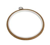 DMC Round Flexi Hoop 7 inches, Wood Effect, Soft Plastic, Inner Ring, Hanging Loop, Secure Fabric Grip, 0.1 kg, 1 unit, Round Shape