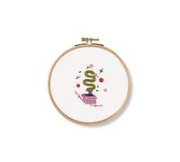 DMC - Snake Surprise Kit, Includes 100% Printed Cotton Fabric, Embroidery Threads, Bamboo Hoop and Instructions