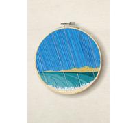 DMC stamped Satin stitch kit with wooden hoop "Ocean Rain", Diam 12,5cm, DIY