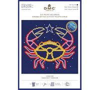 DMC Star Sign Cross Stitch Kit - Cancer, Includes Aida Fabric 5.5pts/cm, Mouliné Étoile Thread, Needle and Chart