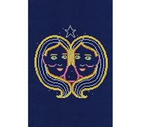 DMC Star Sign Cross Stitch Kit - Gemini, Includes Aida Fabric 5.5pts/cm, Mouliné Étoile Thread, Needle and Chart