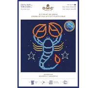 DMC Star Sign Cross Stitch Kit - Scorpio, Includes Aida Fabric 5.5pts/cm, Mouliné Étoile Thread, Needle and Chart