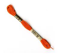 DMC 117-720 Six Strand Embroidery Cotton Floss, Dark Orange Spice, 8.7-Yard