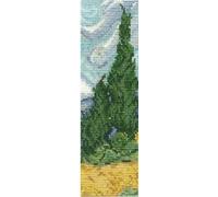 DMC The National Gallery Van Gogh A Wheatfield with Cypresses Cross Stitch Kit Bookmark, 100 Percent Cotton, Multi-Colour, Pack of 4