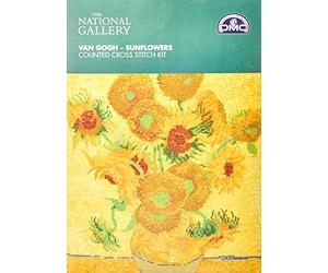 DMC "The National Gallery - Van Gough - Sunflowers Cross Stitch Kit, Multi-Colour