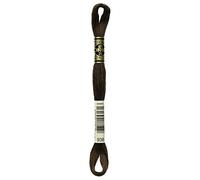 DMC Thread 6-Strand Embroidery Cotton 8.7 Yards Ultra Dark Coffee Brown 117-938 (12-Pack)