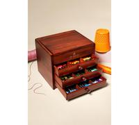 DMC Wooden Collectors Box includes 120 Essential Stranded Cotton Threads