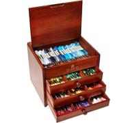 DMC Wooden Collectors Storage Box Includes 120 Threads