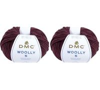 DMC Woolly 5" Merino Wool, Dark Red (155), 50g (Pack of 2)