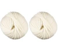 DMC Woolly Merino Yarn Colour (03), Cream, 50g (Pack of 2)