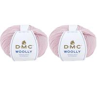 DMC Woolly Merino Yarn, Colour (041), Pale Pink, 50g (Pack of 2)