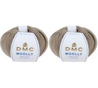 DMC Woolly Merino Yarn, Colour (112), Pale Brown, 50g (Pack of 2)