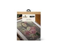 DMC x Louvre Museum Collection Free Stitching Kit, Da Vinci & Redoute, Peony Branches from Mona Lisa, Finished Size: 5.3 x 8.1 inches (13.5 x 20.5 cm) TB184/81