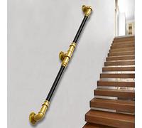 DMCHENGMA Handrail Stairs 4m 4.5m 5m 5.5m 6m Staircase Handrails Wall Mount Non-Slip Metal Grab Bar Railing, Stair Banister Rail Support Kit (Size : 5ft/150cm)