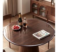 DMCHENGMA Round Crystal Plate Table Mat 2mm - Transparent PVC Tablecloth, Heavy Duty Waterproof Soft Glass Protector(Diameter 110cm)