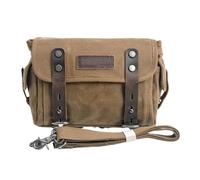 Dmcsx Waterproof Saddle Bag Motorcycle Backpack Waterproof Canvas Leather Retro Rear Seat Bag Motocross Saddlebags Biker Side Bag Brown(Khaki)