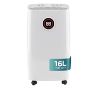 DMD Collective - 16L/Day Dehumidifier, 1.6L Tank Dehumidifiers for Home | Real-Time Humidity Indicator Light, 3 Working Modes, 1-24H Timer, 2 Speeds, Child Lock, Auto Shut-Off, Continuous Drainage