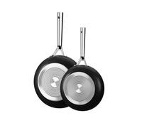 DMD Collective - 2 Piece Frying Pan Set, Non Stick Frying Pans 20/24cm, Stainless Steel Handles, Suitable for Induction, Gas, Electric Hobs & Oven Safe, PFOA Free