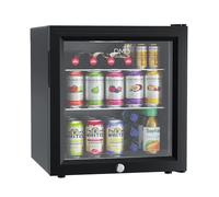 DMD Collective 50L Glass Mini Fridge with LED Light, Lock & Key in Black DMD Collective Black