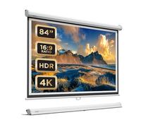 DMD Collective - 84 Inch Manual Projector Screen Pull Down, Wall Mounted