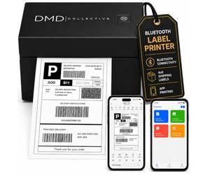 DMD Collective - Bluetooth Label Printer, 4x6 Thermal Shipping Label Printer, Wireless for Phone & iOS, USB for Mac, Windows & Chromebook, Compatible with Etsy, Shopify, Royal Mail, Evri & Vinted