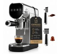 DMD Collective - Espresso Machine, Single Pod Machine & Capsule Compatible | 20-Bar Espresso, Ground Coffee & Compatible Coffee Pods, Milk Frother, Fast Heat-Up, Touchscreen, 1L Removable Tank