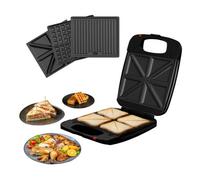 DMD Collective Dmd 4-Slice Family Sandwich Toastie Maker, Grill & Waffle Maker, Cool Touch Housing, Auto Shut Off