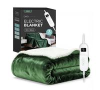 DMD Collective Dmd Heated Electric Throw Blanket, Fleece Sherpa, 9 Heat Settings & Timer, 120 X 160Cm