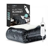 DMD Collective Dmd Heated Electric Throw Blanket, Fleece Sherpa, 9 Heat Settings & Timer, 150X200Cm