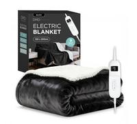 DMD Collective Dmd Heated Electric Throw Blanket, Fleece Sherpa, 9 Heat Settings & Timer, 150X200Cm