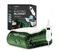 DMD Collective Dmd Heated Electric Throw Blanket, Fleece Sherpa, 9 Heat Settings & Timer, 180 X 200Cm
