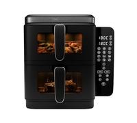 DMD Collective - Double Stack Air Fryer, Vertical Dual Drawer Air Fryer with 4 cooking levels, 2 Drawers & 2 Racks, 11L Capacity, 12 Cooking Functions, 8 Portions