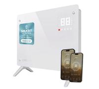 DMD Collective Glass Panel Heater, 1500W, Smart Wifi App Control, White
