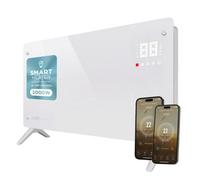 DMD Collective Glass Panel Heater, 2000W, Smart Wifi App Control, White