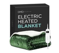 DMD Collective - Heated Blanket, Electric Blanket 120x160cm, Green | 9 Heat Settings, 9 Time Settings, LED Display Controller, Auto Shut-Off, Machine Washable Soft Fleece, 160W